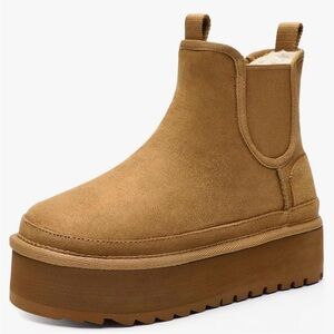 NEW Bacia platform boots for women lightweight suede snow boots fur interior